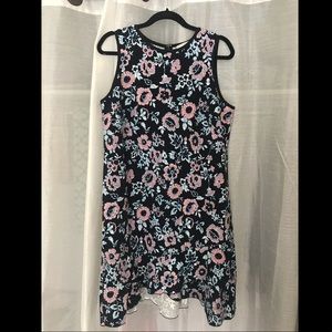 LOFT Midnight Garden Flounce Dress